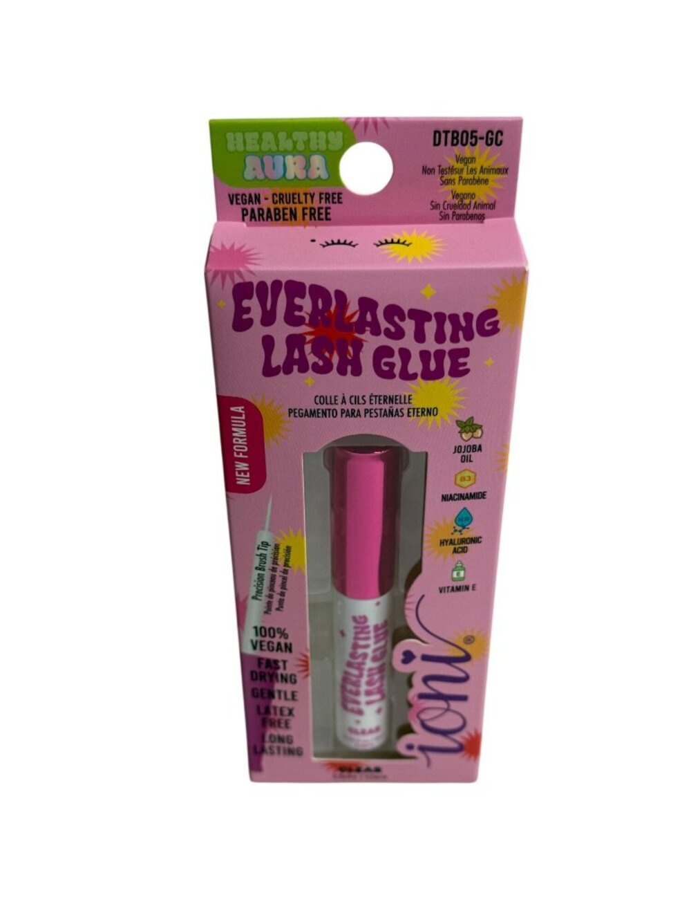 Ioni Everlasting Lash Glue Clear Strong Hold Vegan Latex Free Quick Dry New Glam